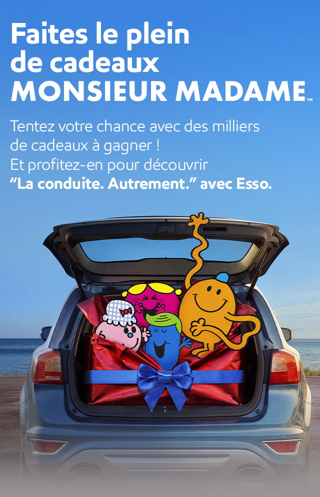 Faites le plein de cadeaux MONSIEUR MADAME (c) - Tentez votre chance avec des milliers de cadeaux à gagner ! et profitez-en pour découvrir La Conduite. Autrement. avec Esso